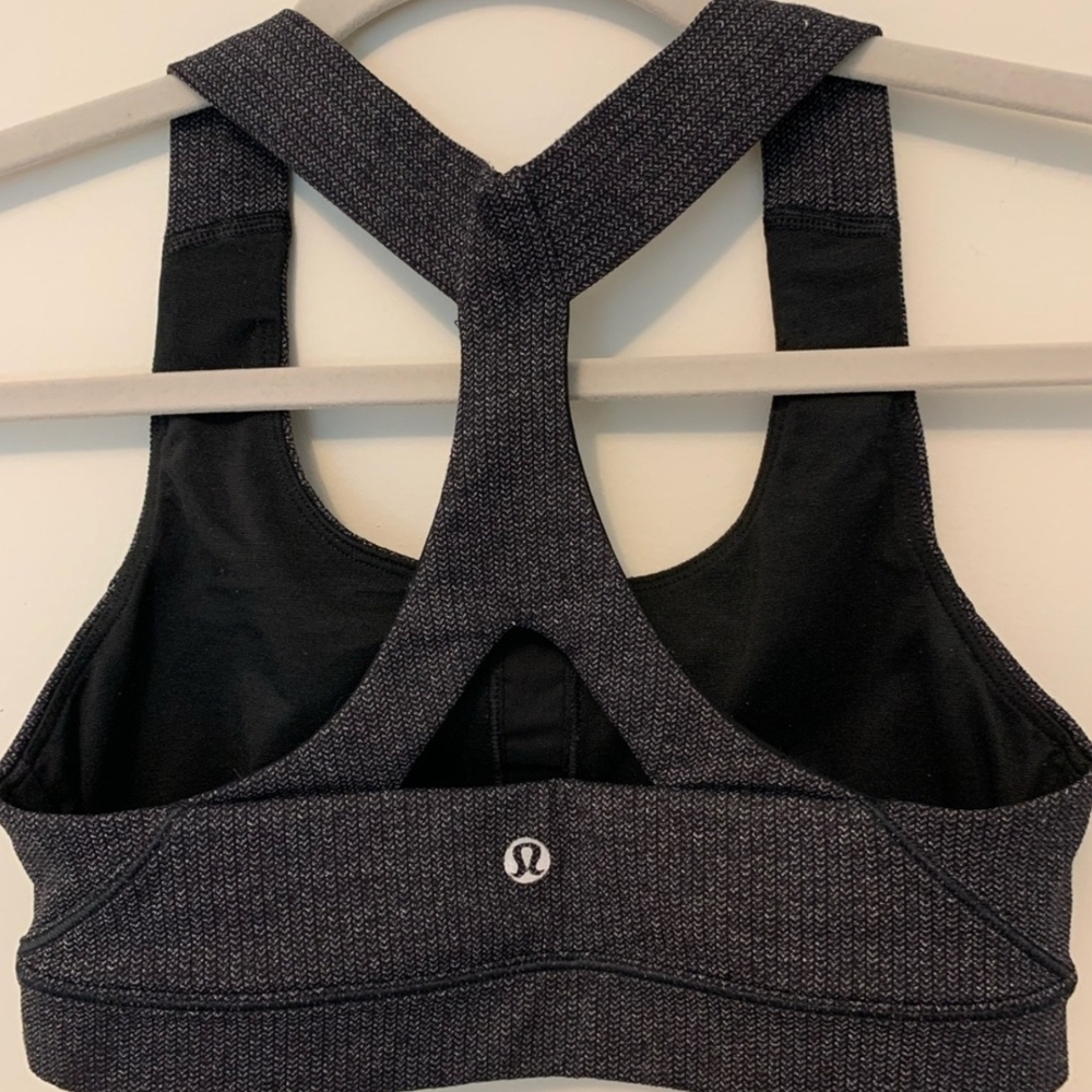 🇨🇦 lululemon athletica Dk Gray Sports Bra, Size 4 - EUC